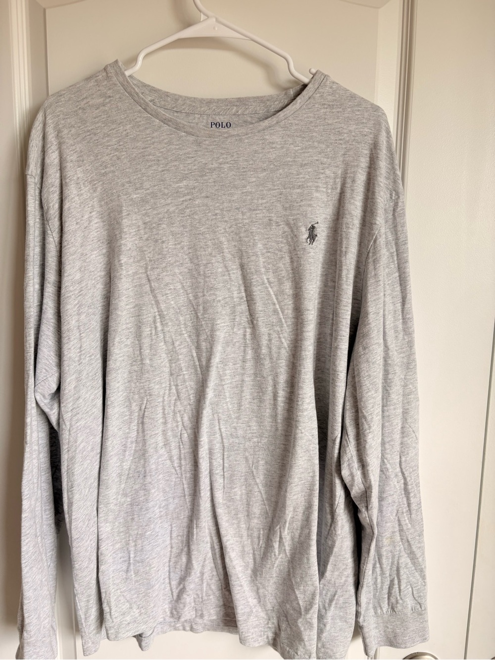 Polo by Ralph Lauren Light Gray Long-Sleeve Crewneck Shirt